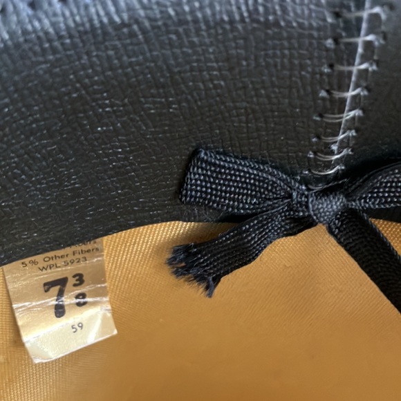 VTG Trail Ridge Dynafelt Hat. Water Repellent Fur Blend. AllBlack. Size 7&3/8”. - Picture 5 of 8